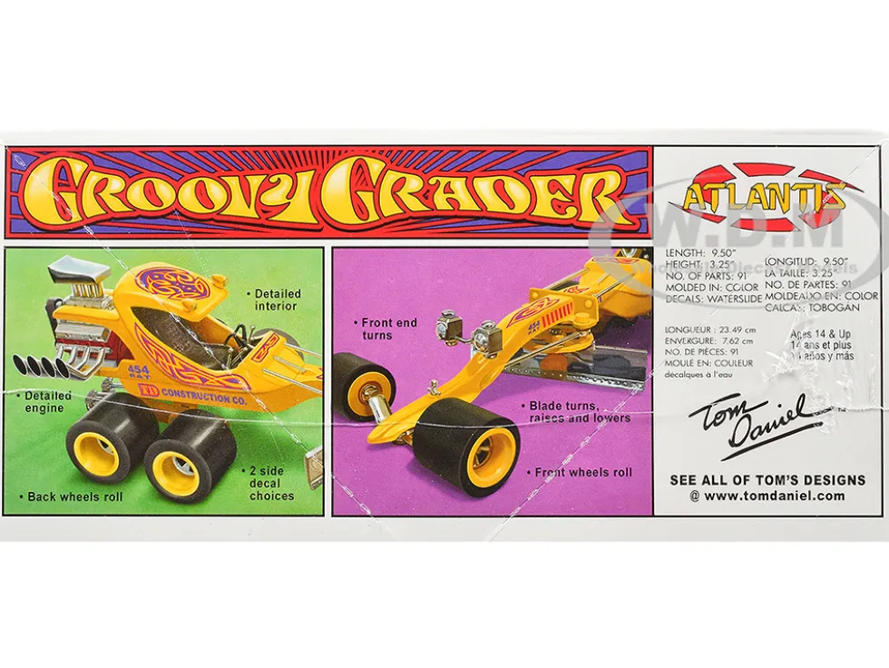 Skill 2 Model Kit Tom Daniel's Groovy Grader Dragster 1/24 Scale Model by Atlantis
