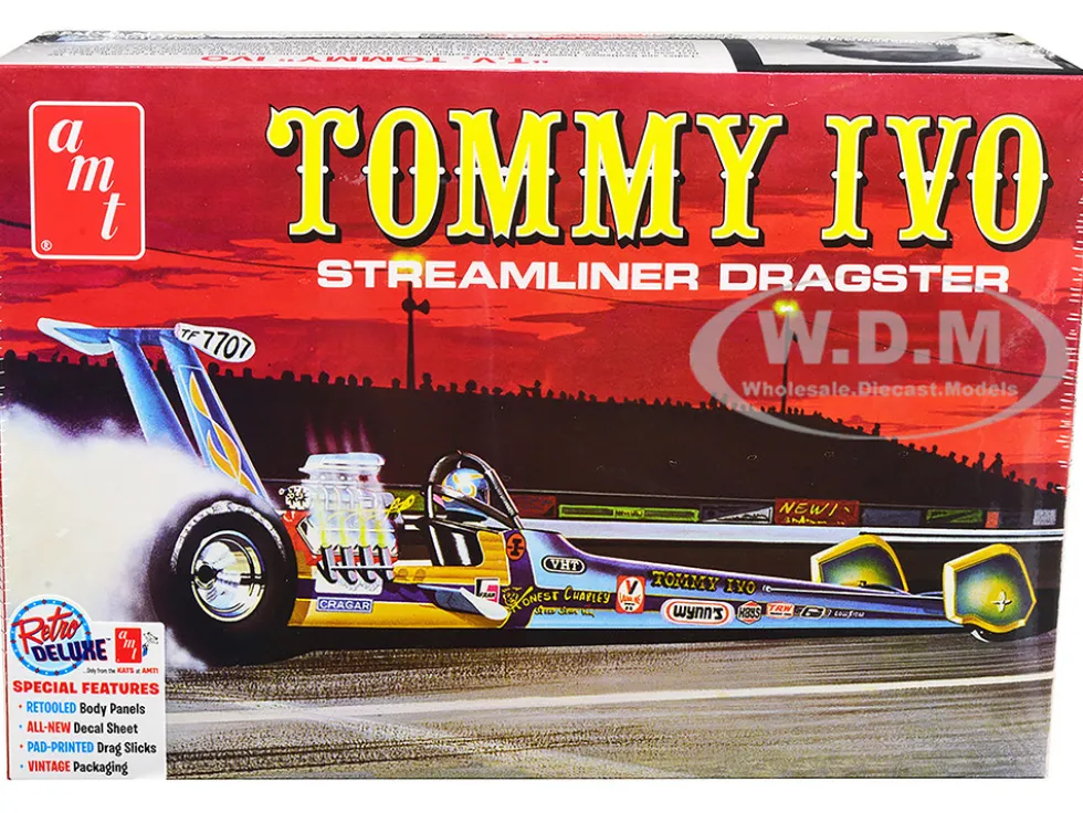 Skill 2 Model Kit Tommy Ivo Streamliner Dragster 1/25 Scale Model AMT AMT1254
