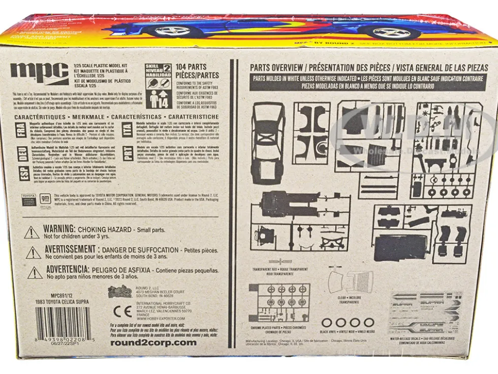 Skill 2 Model Kit 1983 Toyota Celica Supra 1/25 Scale Model Car MPC MPC891