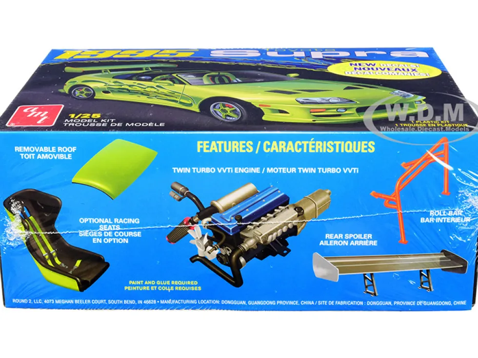 Skill 2 Model Kit 1995 Toyota Supra Convertible 1/25 Scale Model AMT AMT1101 M
