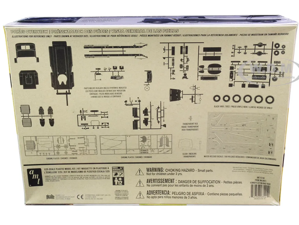 Skill 3 Model Kit Tyrone Malone's Kenworth Custom Drag Truck 1/25 Scale Model AMT AMT1157