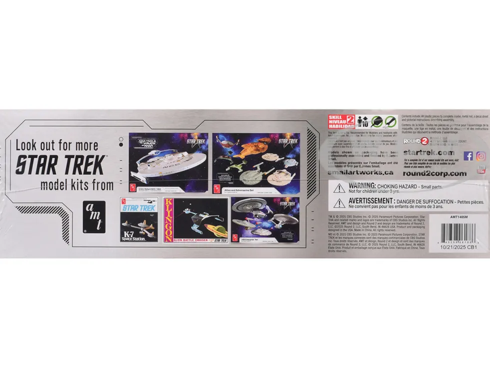 Skill 2 Model Kit U.S.S. Enterprise NCC-1701-E Space Ship "Star Trek: First Contact" (1996) Movie 1/1400 Scale Model by AMT
