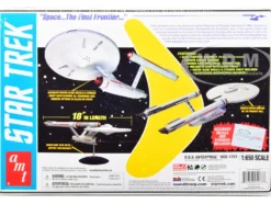 Skill 2 Model Kit U.S.S. Enterprise NCC-1701 Space Ship Star Trek 1/650 Scale Model AMT AMT1296