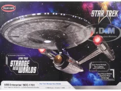 Skill 2 Model Kit USS Enterprise NCC-1701 Spacecraft "Star Trek: Strange New Worlds" (2022-Current) TV Series 1/1000 Scale Model by Polar Lights