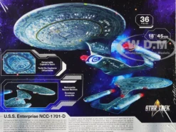 Skill 2 Model Kit U S S Enterprise NCC 1701 D Space Ship Star Trek The Next Generation 1987 1994 TV Series 1/1400 Scale Model AMT AMT1429M