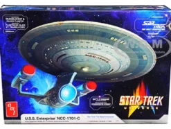 Skill 2 Model Kit U.S.S. Enterprise NCC-1701-C Space Ship Star Trek: The Next Generation 1987 TV Series 1/1400 Scale Model AMT AMT1332M