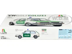 Skill 3 Model Kit 1978 Volkswagen Golf Berlin Polizei Police Department 1/24 Scale Model Italeri 3666