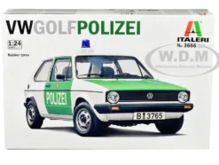 Skill 3 Model Kit 1978 Volkswagen Golf Berlin Polizei Police Department 1/24 Scale Model Italeri 3666