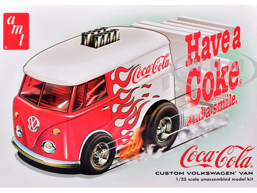 Skill 2 Model Kit Volkswagen Van Show Rod "Coca-Cola" 1/25 Scale Model by AMT