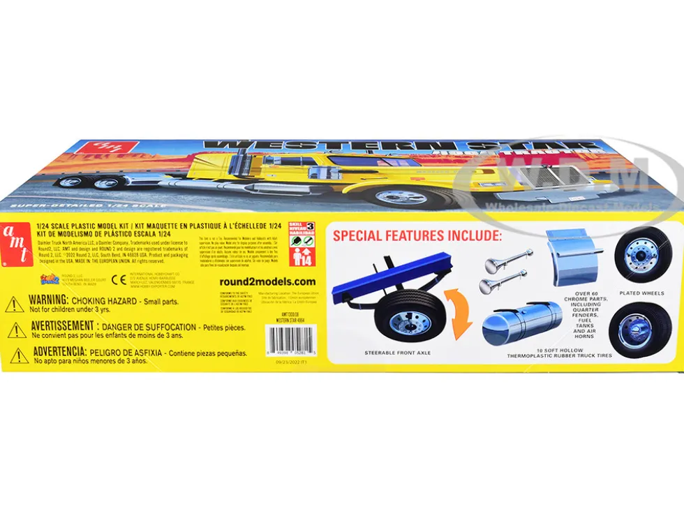Skill 3 Model Kit Western Star 4964 Truck Tractor 1/24 Scale Model AMT AMT1300