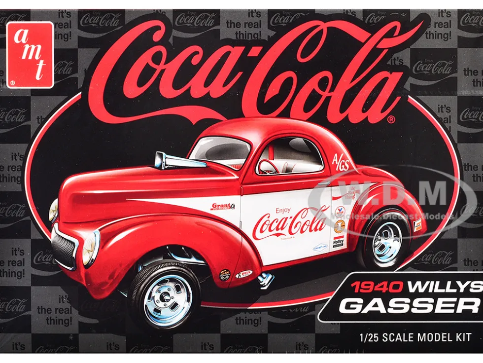 Skill 2 Model Kit 1940 Willys Coupe "Coca-Cola Race Team" 1/25 Scale Model by AMT
