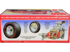 Skill 3 Model Kit 1940 Willys Gasser Pickup Truck Coca Cola 1/25 Scale Model AMT AMT1145 M