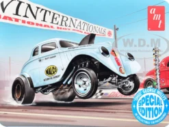 Skill 2 Model Kit 1933 Willys Gasser "Ohio George" with Collectible Tin Packaging 1/25 Scale Model by AMT