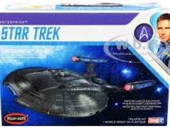 Skill 2 Snap Model Kit Enterprise NX-01 Starship Star Trek Enterprise 2001-2005 TV Series 1/1000 Scale Model Polar Lights POL966M