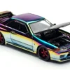 Skyline GT-R (BNR32) RHD (Right Hand Drive) Chameleon Chrome with Carbon Hood "APA XPO 2025 Exclusive 1/64 Diecast Model Car by Pop Race