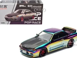 Skyline GT-R (BNR32) RHD (Right Hand Drive) Chameleon Chrome with Carbon Hood