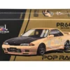 Skyline GT-R R32 RHD (Right Hand Drive) Chrome Gold with Carbon Hood "Tokyo Auto Salon 2025" 1/64 Diecast Model Car by Pop Race