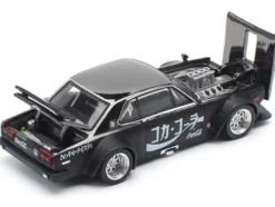 Skyline GT-R V8 Drift "Hakosuka" RHD (Right Hand Drive) "Coca-Cola" Black 1/64 Diecast Model Car by Pop Race