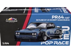 Skyline GT-R V8 Drift "Hakosuka" RHD (Right Hand Drive) Gray "Tokyo Auto Salon Hong Kong 2025" Special Edition 1/64 Diecast Model Car by Pop Race