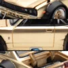 Skyline GT-R V8 Drift "Hakosuka" RHD (Right Hand Drive) Gold Metallic 1/64 Diecast Model Car by Pop Race