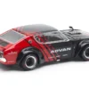 Skyline KPGC110 "Kenmeri" RHD (Right Hand Drive) "ADVAN" Black and Red 1/64 Diecast Model Car by Pop Race