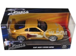 Slap Jack's Toyota Supra Gold Fast Furious Movie 1/24 Diecast Model Car Jada 99540