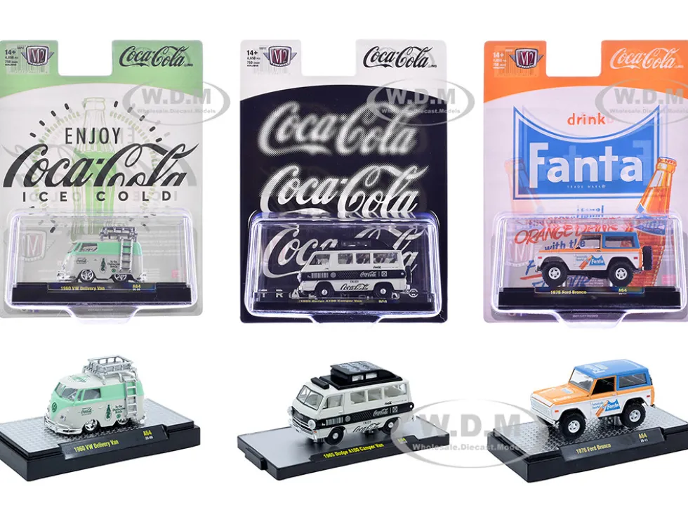 Sodas Set of 3 pieces Release 64 Limited Edition to 5400 pieces Worldwide 1/64 Diecast Model Cars by M2 Machines