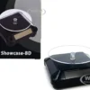 3 5 Solar Rotating Display Stand with Black Base for 1/64 Scale Model Cars 002-BK