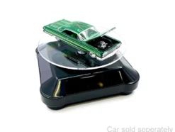 3 5 Solar Rotating Display Stand with Black Base for 1/64 Scale Model Cars 002-BK