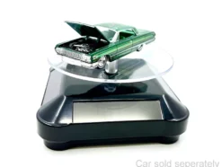 3 5 Solar Rotating Display Stand with Black Base for 1/64 Scale Model Cars 002-BK