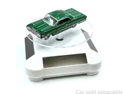 3 5 Solar Rotating Display Stand with White Base for 1/64 Scale Model Cars 002-WH