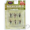 Soldiers 64 6 piece Diecast Set Military Figures Limited Edition 4800 pieces Worldwide 1/64 Scale Models American Diorama AD-76502MJ