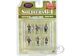 Soldiers 64 6 piece Diecast Set Military Figures Limited Edition 4800 pieces Worldwide 1/64 Scale Models American Diorama AD-76502MJ