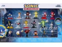 Sonic The Hedgehog Set of 18 Diecast Figures Wave 2 "Nano Metalfigs" Series Diecast Models by Jada