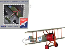 Sopwith FI Camel Fighter Aircraft Captain Arthur Roy Brown Royal Air Force 1/63 Diecast Model Airplane Postage Stamp PS5350-2
