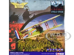SPAD S.XIII Aircraft Captain Robert Soubiran 103rd Aero Squadron USAS Foucaucourt Aerodrome France 1918 United States Army Air Service The Aviation Archive Series 1/48 Diecast Model Corgi AA37910