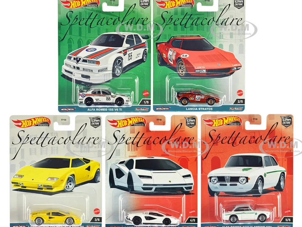 Spettacolare 5 piece Set Car Culture Series Diecast Model Cars Hot Wheels FPY86-959B