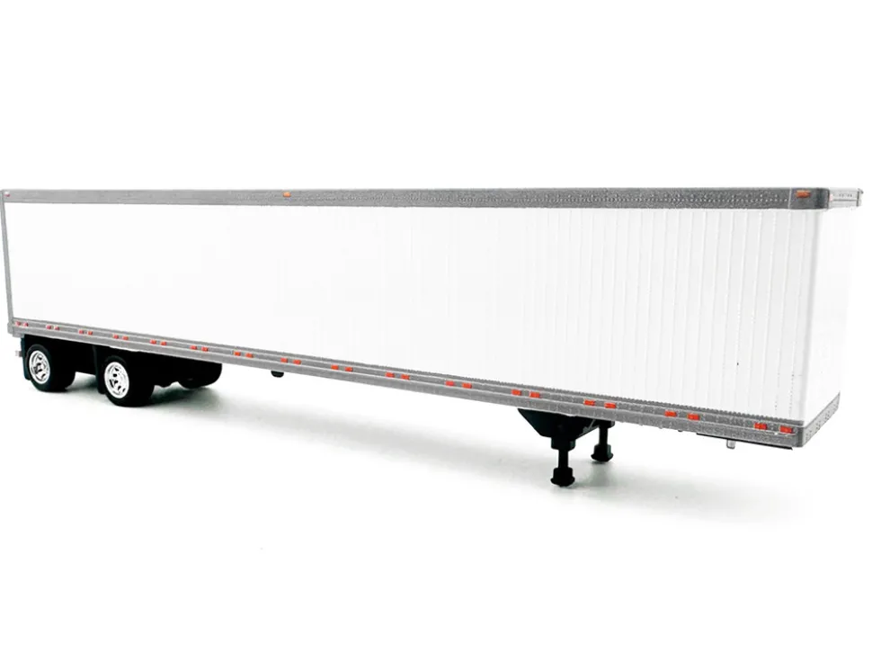 53' Spread Axle Dry Van Trailer White 1/87 (HO) Plastic Model Car by HO Logistics