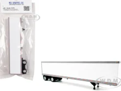53' Spread Axle Dry Van Trailer White 1/87 (HO) Plastic Model Car by HO Logistics