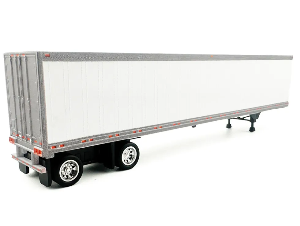 53' Spread Axle Dry Van Trailer White 1/87 (HO) Plastic Model Car by HO Logistics