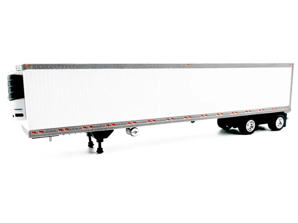 53' Spread Axle Refrigerated Trailer White 1/87 (HO) Plastic Model Car by HO Logistics
