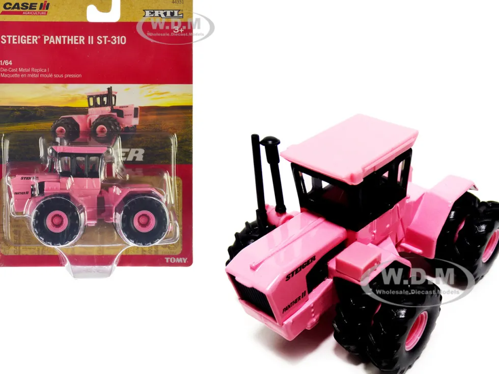 Steiger Panther II ST-310 Tractor Dual Wheels Pink Case IH Agriculture Series 1/64 Diecast Model ERTL TOMY 44331