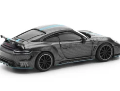992 Stinger GTR Carbon Edition with Blue Stripe 1/64 Diecast Model Car by Pop Race