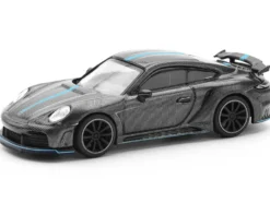 992 Stinger GTR Carbon Edition with Blue Stripe 1/64 Diecast Model Car by Pop Race