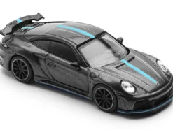 992 Stinger GTR Carbon Edition with Blue Stripe 1/64 Diecast Model Car by Pop Race