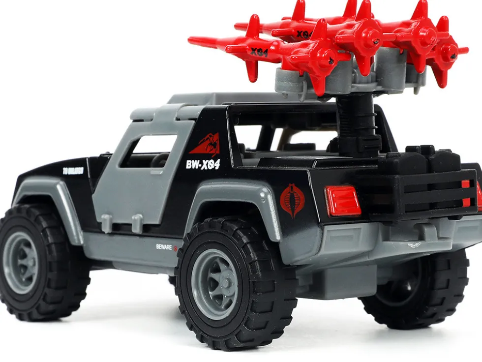 Stinger with Missile Launcher Cobra Commander Diecast Figurine G.I. Joe Hollywood Rides Series 1/32 Diecast Model Car Jada 33085