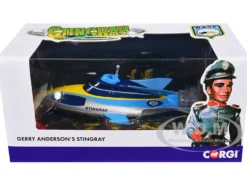Stingray Submarine Blue and Silver with Yellow Stripes "Gerry Anderson's Stingray" (1964) TV Series Diecast Model by Corgi