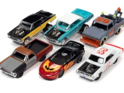 Street Freaks 2021 Set A 6 Cars Release 4 1/64 Diecast Model Cars Johnny Lightning JLSF022A