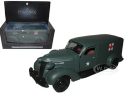 1937 Studebaker Army Ambulance Van 1/43 Diecast Car Model Phoenix Mint 18376