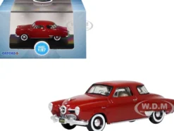 1950 Studebaker Champion Starlight Coupe Commanche Red 1/87 (HO) Scale Diecast Model Car by Oxford Diecast
